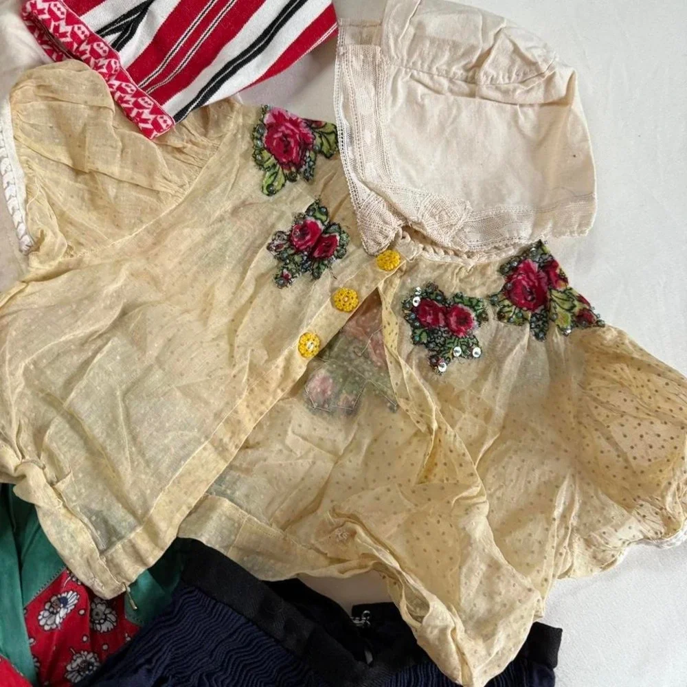 rare antique children's costume lot‎ handmade circa 1940s